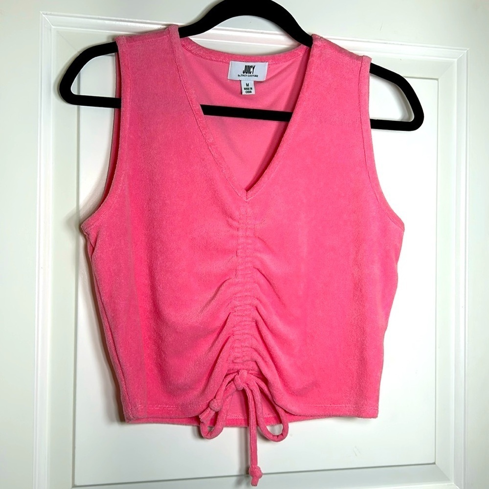 Juicy by Juicy Couture Pink Terrycloth V-Nevk Tank